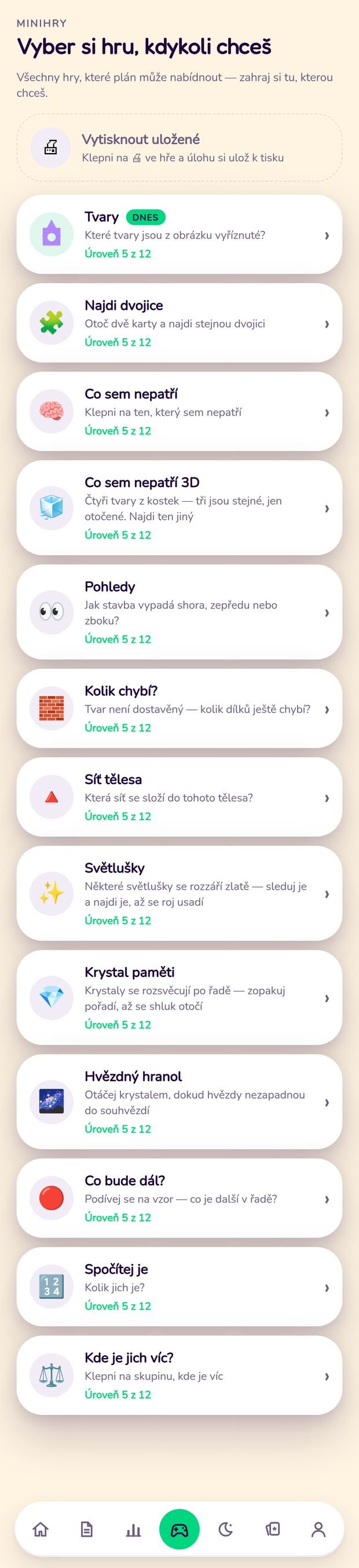 Hry na logiku, pozornost a prostorové myšlení